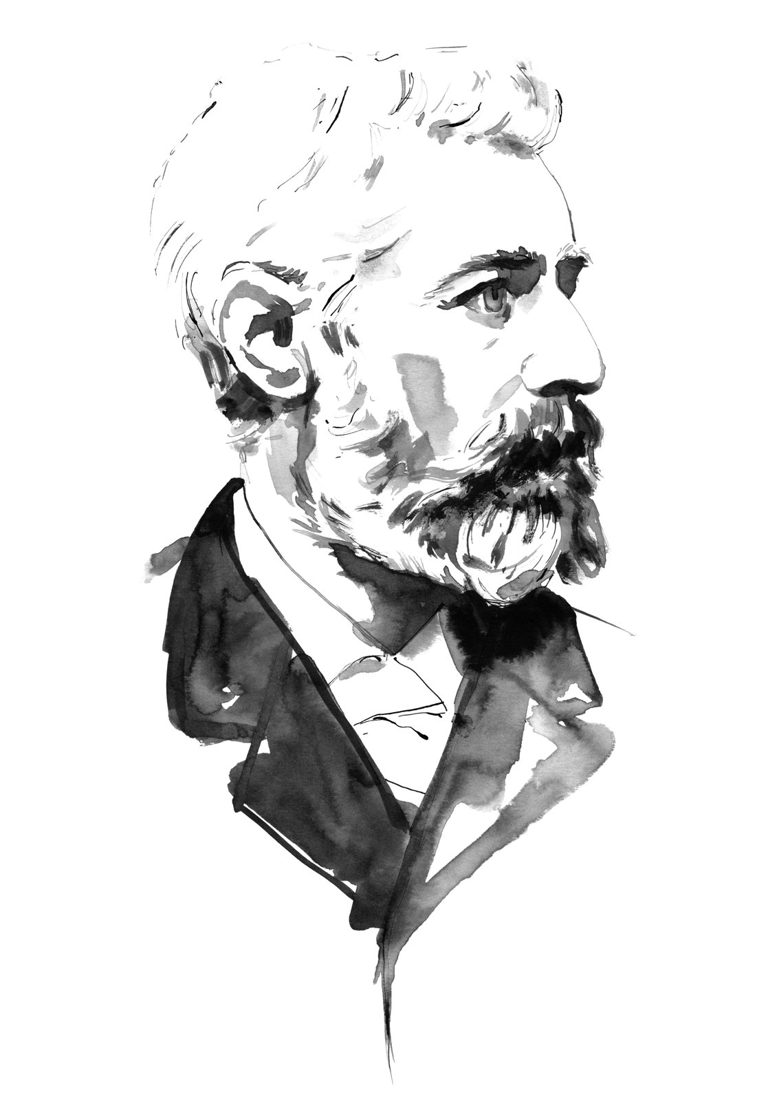Aimé Guerlain (1834-1910), perfumer behind Jicky, official watercolor portrait