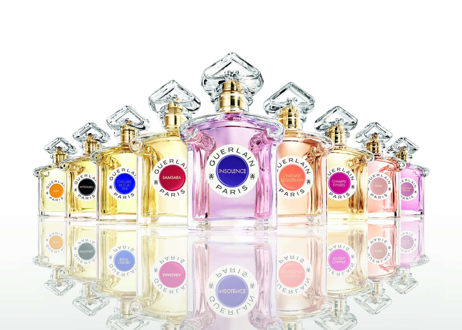 Les Légendaires collection by Guerlain, iconic fragrances mosaic