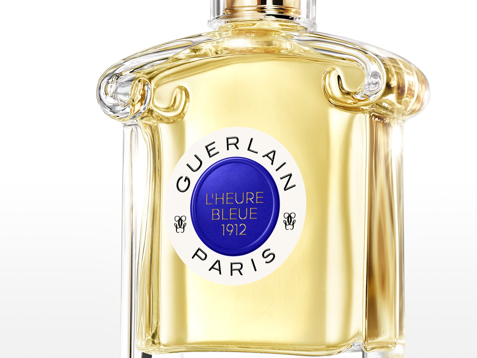 Guerlain L'Heure Bleue 1912, official close-up packshot of the bottle