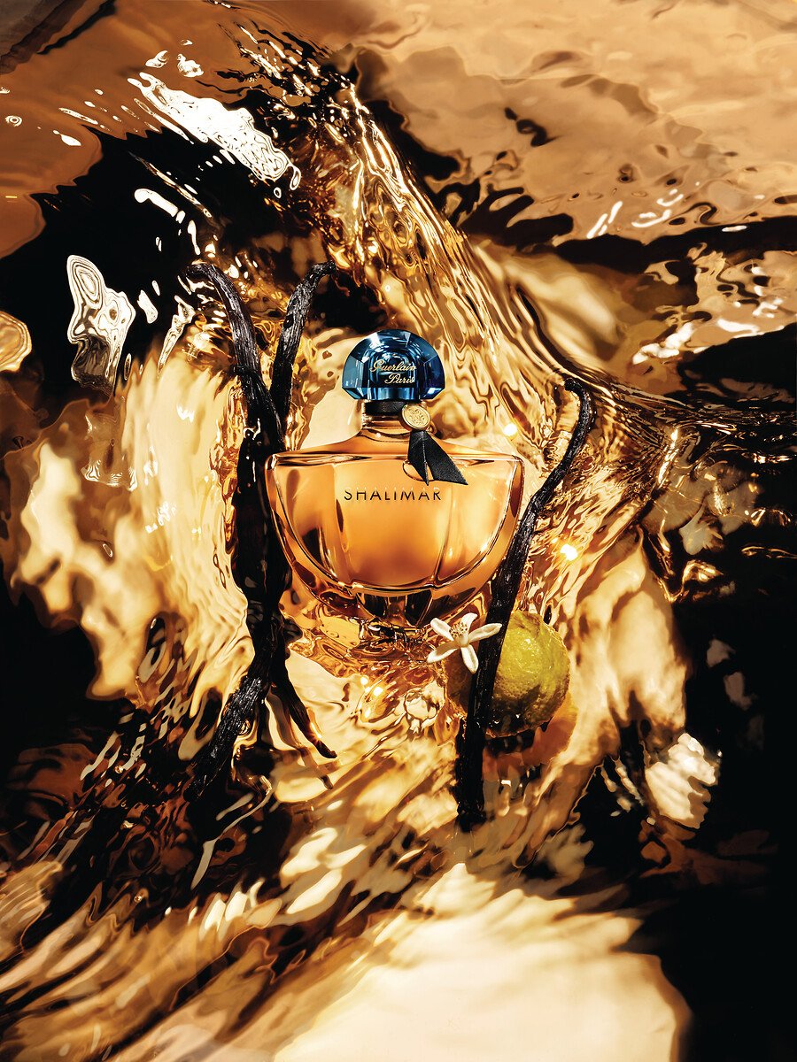 Shalimar by Guerlain, heritage staging of the 1925 Baccarat bottle
