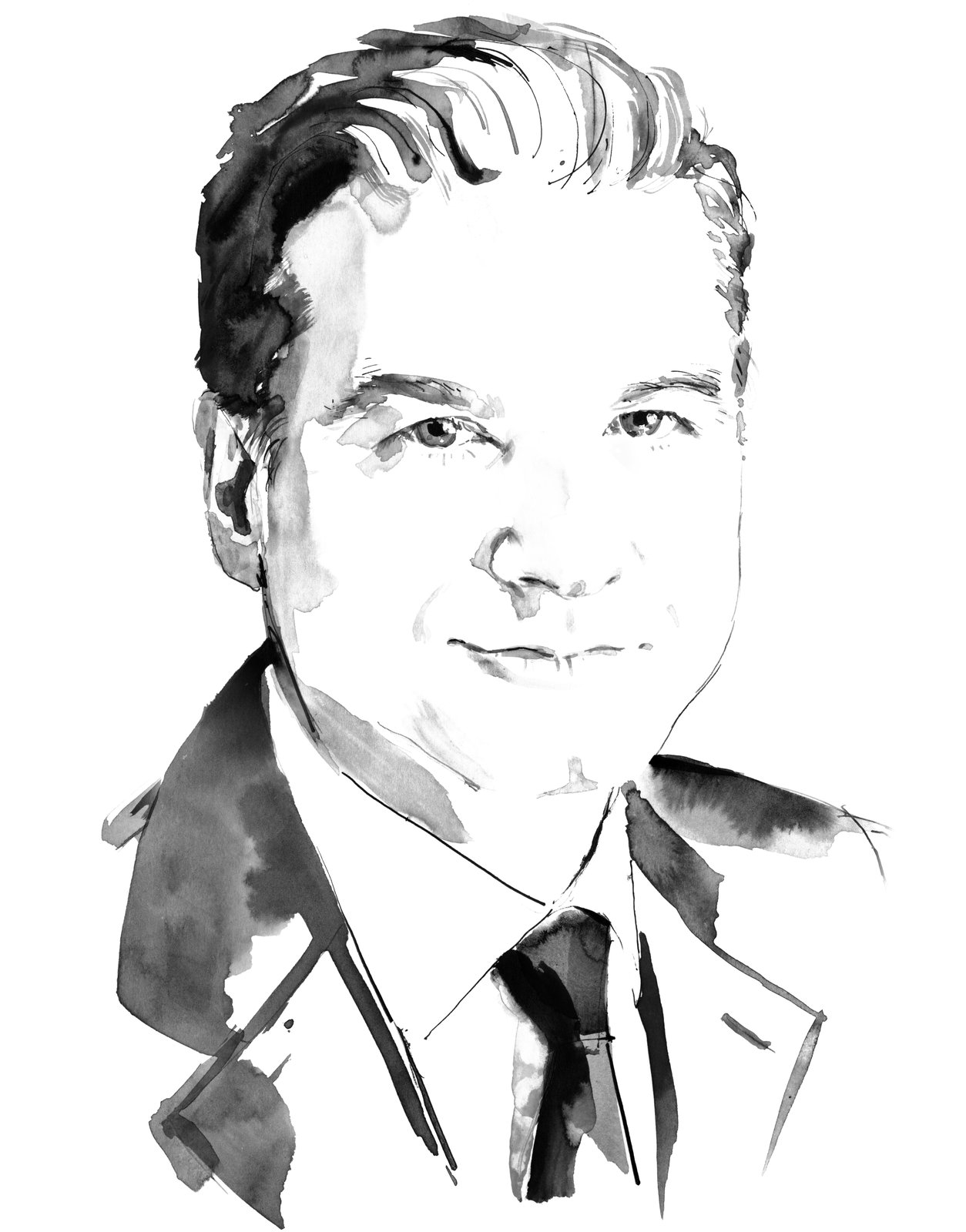 Thierry Wasser, Guerlain in-house perfumer since 2008, official watercolor portrait